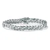 Palm Beach Jewelry Men's Diamond Accent Curb-link Bracelet Platinum-plated 8.5"