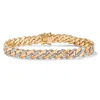 Palm Beach Jewelry Men's Diamond Accent Curb-link Bracelet Yellow Gold-plated 9.5"