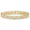 Palm Beach Jewelry Men's Diamond Accent Gold-plated Bar-link Bracelet 9"