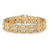 Palm Beach Jewelry Men's Diamond Accent Yellow Gold-plated Bar-link Bracelet 8.5"