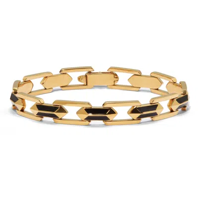 Palm Beach Jewelry Men's Gold Ion-plated Stainless Steel Link Bracelet 9-inch
