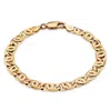 Palm Beach Jewelry Men's Mariner 14k Gold-plated Sterling Silver Interlocking Link Bracelet 8"