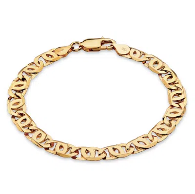 Palm Beach Jewelry Men's Mariner 14k Gold-plated Sterling Silver Interlocking Link Bracelet 8"