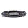 Palm Beach Jewelry Men's Natural Black Onyx Black Ruthenium-plated Magnetic Bracelet 9-inch