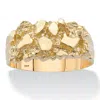 Palm Beach Jewelry Men's Solid 10k Yellow Gold Nugget Ring In Yellow