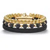 Palm Beach Jewelry Men's Yellow Gold Ion-plated Stainless Steel Macrame Bracelet 8.5 Inch