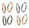 Palm Beach Jewelry Multicolor Twisted Hoop Earrings 4-pair Set