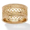 Palm Beach Jewelry Open Weave Decorative Ring In Gold-plated In Yellow