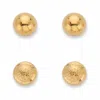 Palm Beach Jewelry Polished And Diamond-cut Set Of 2 Ball Stud Earrings In Goldtone In Yellow