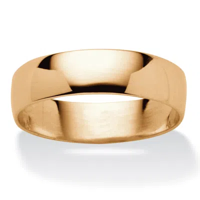 Palm Beach Jewelry Polished Wedding Band In 14k Gold Plated Sterling Silver 5mm In Yellow
