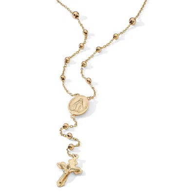 Palm Beach Jewelry Rosary Style Necklace In Gold-plated Sterling Silver