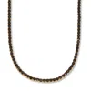 Palm Beach Jewelry Round Black Cubic Zirconia 14k Yellow Gold-plated Tennis Necklace 18-inch