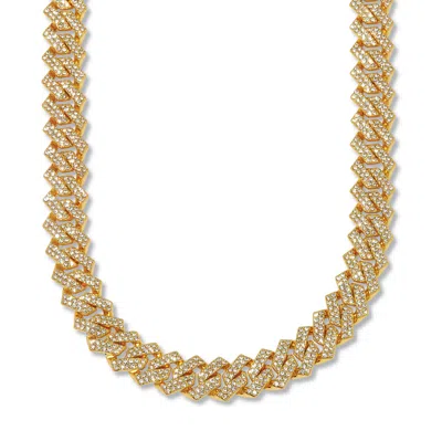 Palm Beach Jewelry Round Crystal Goldtone Link Necklace 24-inch In White