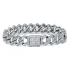 Palm Beach Jewelry Round Crystal Silvertone Link Bracelet 8-inch