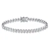 Palm Beach Jewelry Round Diamond Accent S-link Tennis Bracelet Platinum-plated 7.5" Length