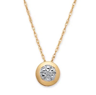 Palm Beach Jewelry Round Diamond Accented Slide Pendant In Solid 10k Gold In Silver