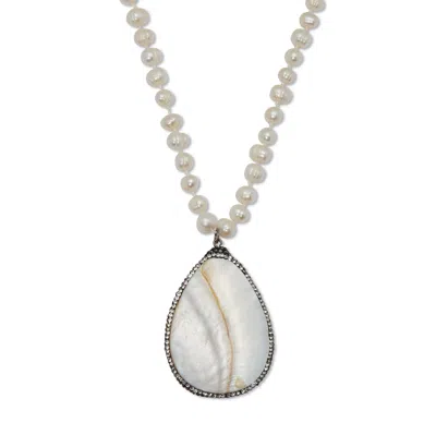Palm Beach Jewelry Round Genuine Cultured Freshwater Pearl Silvertone Pendant Necklace 48-inch