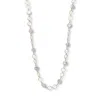 Palm Beach Jewelry Round Genuine Mother Of Pearl Hammered Goldtone Endless Necklace, 40 Inches