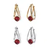 Palm Beach Jewelry Silvertone And Goldtone Birthstone Hoop Earrings