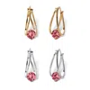 Palm Beach Jewelry Silvertone And Goldtone Birthstone Hoop Earrings