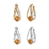 Palm Beach Jewelry Silvertone And Goldtone Birthstone Hoop Earrings