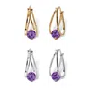 Palm Beach Jewelry Silvertone And Goldtone Birthstone Hoop Earrings