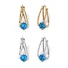 Palm Beach Jewelry Silvertone And Goldtone Birthstone Hoop Earrings In Multi