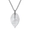 Palm Beach Jewelry Silvertone Leaf Drop Necklace, 26 Inch Chain, Plus 2 Inch Extension