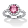 Palm Beach Jewelry Simulated Birthstone And Cz .925 Silver Ring