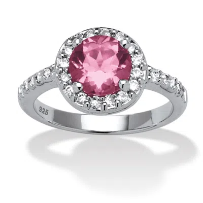 Palm Beach Jewelry Simulated Birthstone And Cz .925 Silver Ring