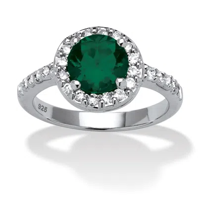 Palm Beach Jewelry Simulated Birthstone And Cz .925 Silver Ring