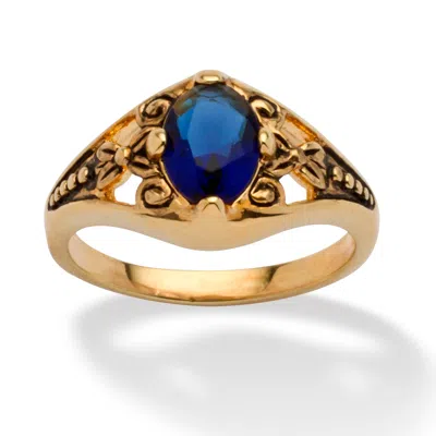 Palm Beach Jewelry Simulated Birthstone Gold-plated Filigree Ring