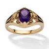 Palm Beach Jewelry Simulated Birthstone Gold-plated Filigree Ring