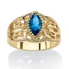 Palm Beach Jewelry Simulated Birthstone Gold-plated Filigree Ring