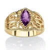 Palm Beach Jewelry Simulated Birthstone Gold-plated Filigree Ring