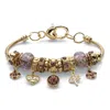 Palm Beach Jewelry Simulated Birthstone Goldtone Charm Bracelet 8" In Multi