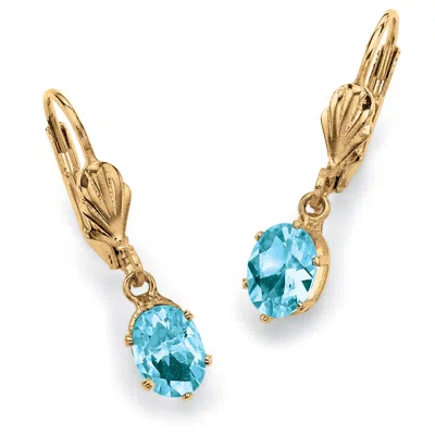 Palm Beach Jewelry Simulated Birthstone Goldtone Drop Earrings In Multi