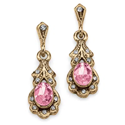 Palm Beach Jewelry Simulated Birthstone Goldtone Drop Earrings In Multi