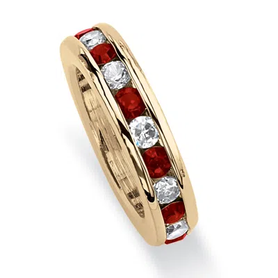 Palm Beach Jewelry Simulated Birthstone Ring Charm In Gold-plated In Multi