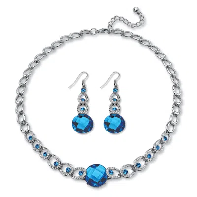 Palm Beach Jewelry Simulated Birthstone Silvertone Jewelry Set In Multi