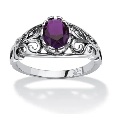 Palm Beach Jewelry Simulated Birthstone Sterling Silver Ring