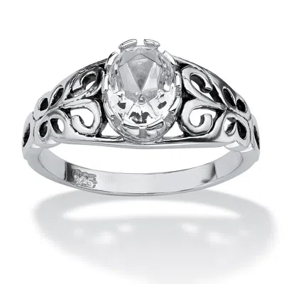 Palm Beach Jewelry Simulated Birthstone Sterling Silver Ring