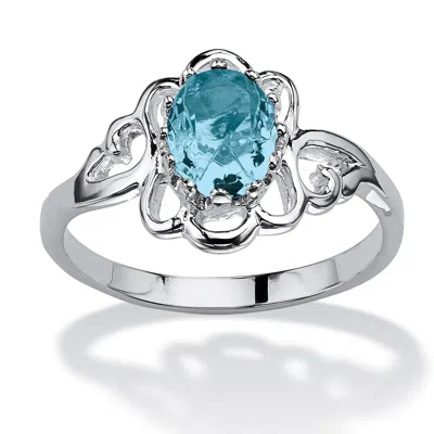 Palm Beach Jewelry Simulated Birthstone Sterling Silver Ring In Multi