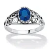 Palm Beach Jewelry Simulated Birthstone Sterling Silver Ring In Metallic