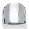 Palm Beach Jewelry Stainless Steel Concave Cigar Band Ring In White