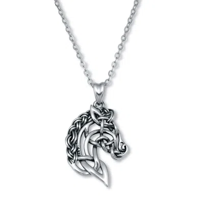 Palm Beach Jewelry Sterling Silver Horse Pendant Necklace 20-inch
