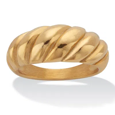 Palm Beach Jewelry Women's Gold Ion-plated Shrimp Style Ring In Yellow