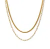 Palm Beach Jewelry Yellow Gold Ion-plated Multistrand Layered Necklace, 16 Inches