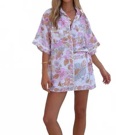 Palm Collective Celeste Wrap-style Skirt In Floral In Multi