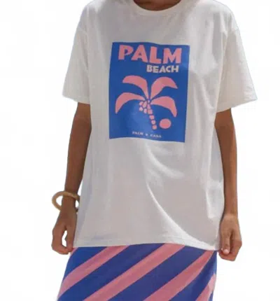 Palm Collective Palm Beach Postcard Tee In White